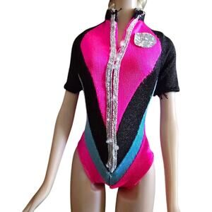 1996 Mattel Ocean Barbie Doll Wetsuit Swimsuit Pink On 2009 Fashionistas + Short